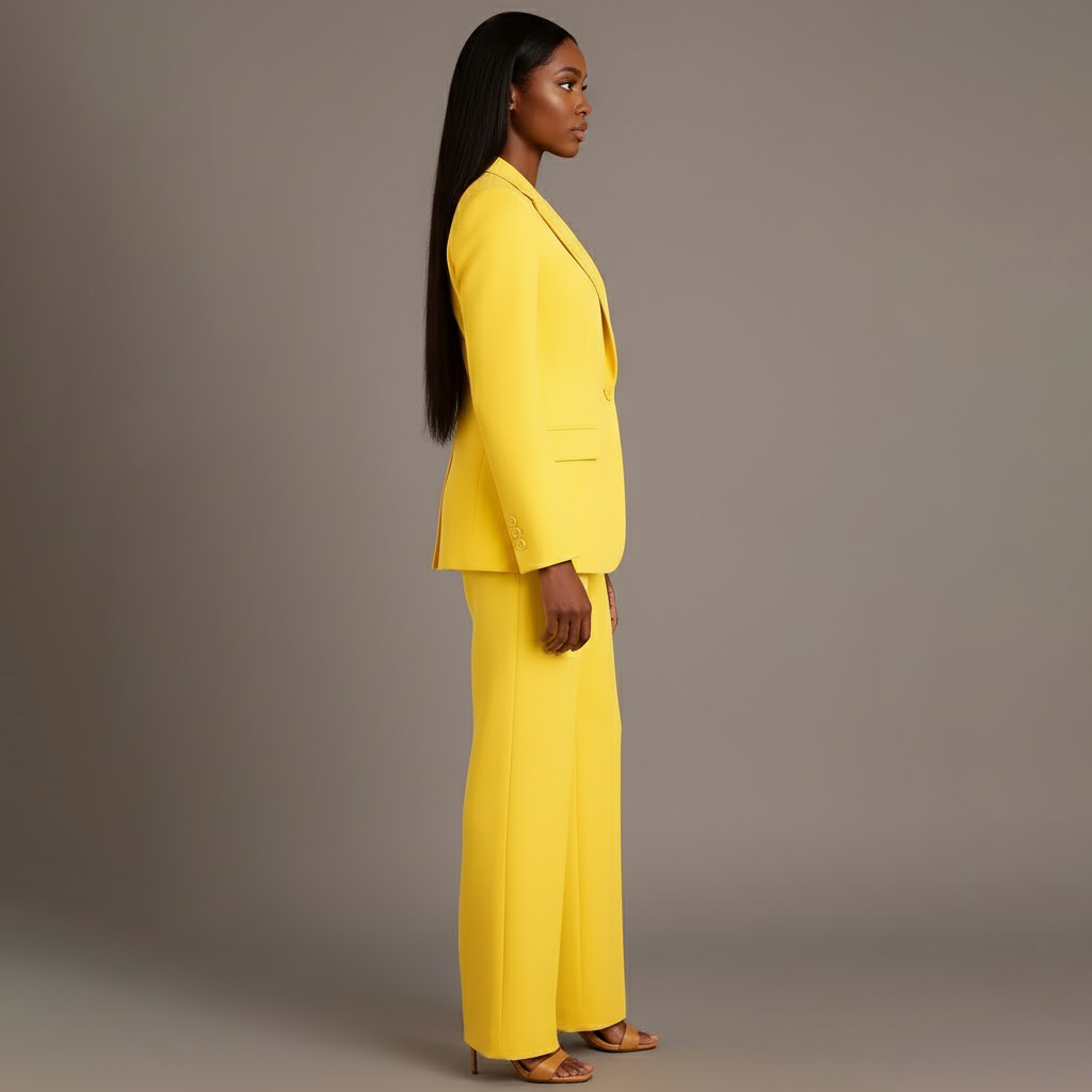 Tailored long blazer slim trousers for women | Adeline -16