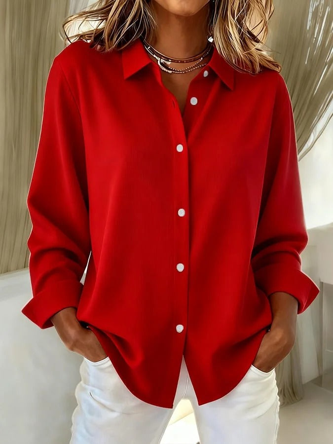 Elegant button everyday blouse for women | Aurelie -3