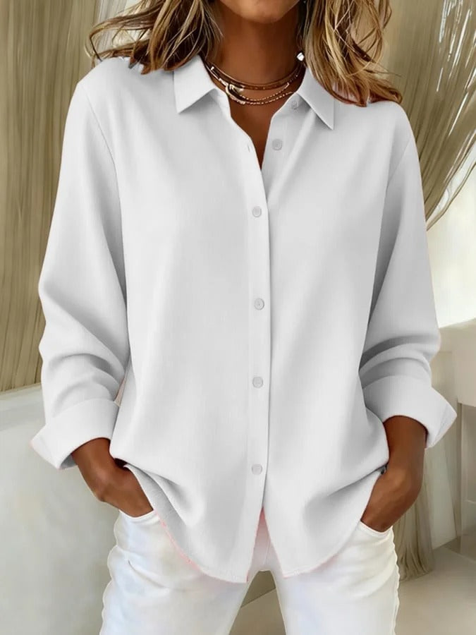 Elegant button everyday blouse for women | Aurelie -5