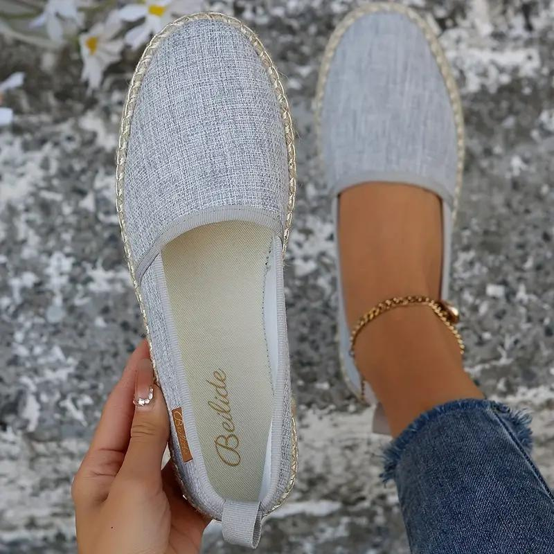 Espadrilles flat lightweight canvas shoes trainers for women -4