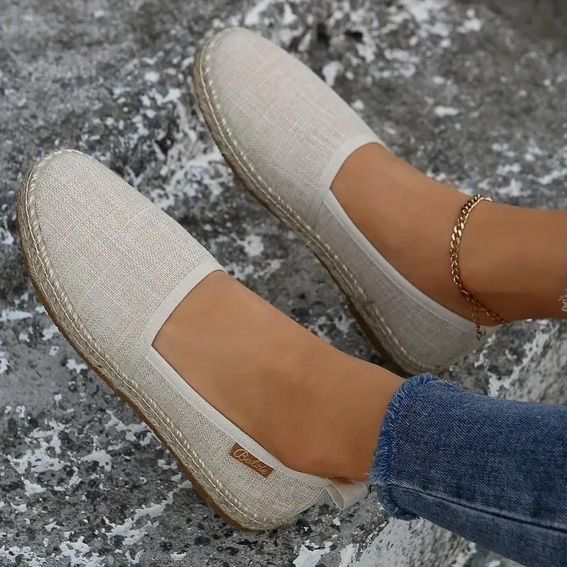 Espadrilles flat lightweight canvas shoes trainers for women -1