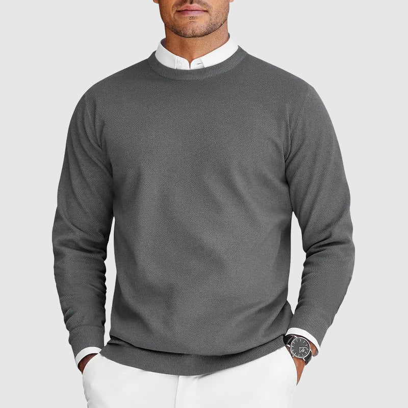 Classic crew neck jumper for men | Arven -4