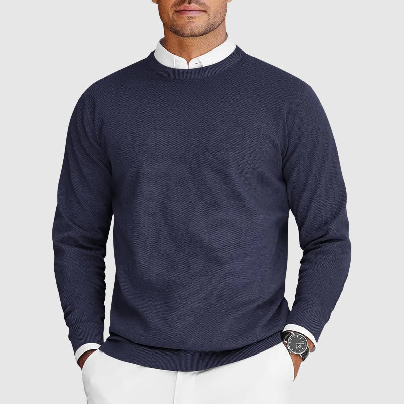 Classic crew neck jumper for men | Arven -5