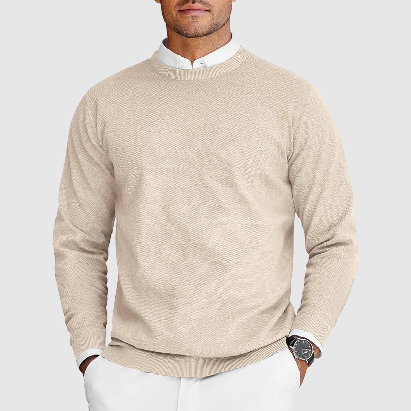 Classic crew neck jumper for men | Arven -3