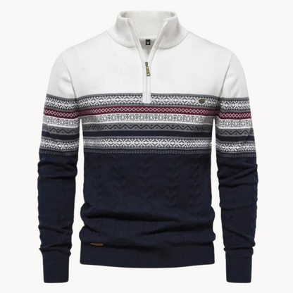 Classic zip-up everyday pullover jumper for men | Soho -1