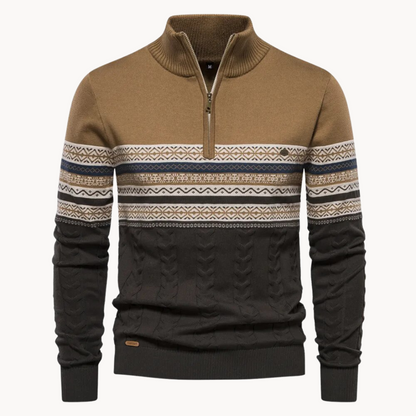 Classic zip-up everyday pullover jumper for men | Soho -4