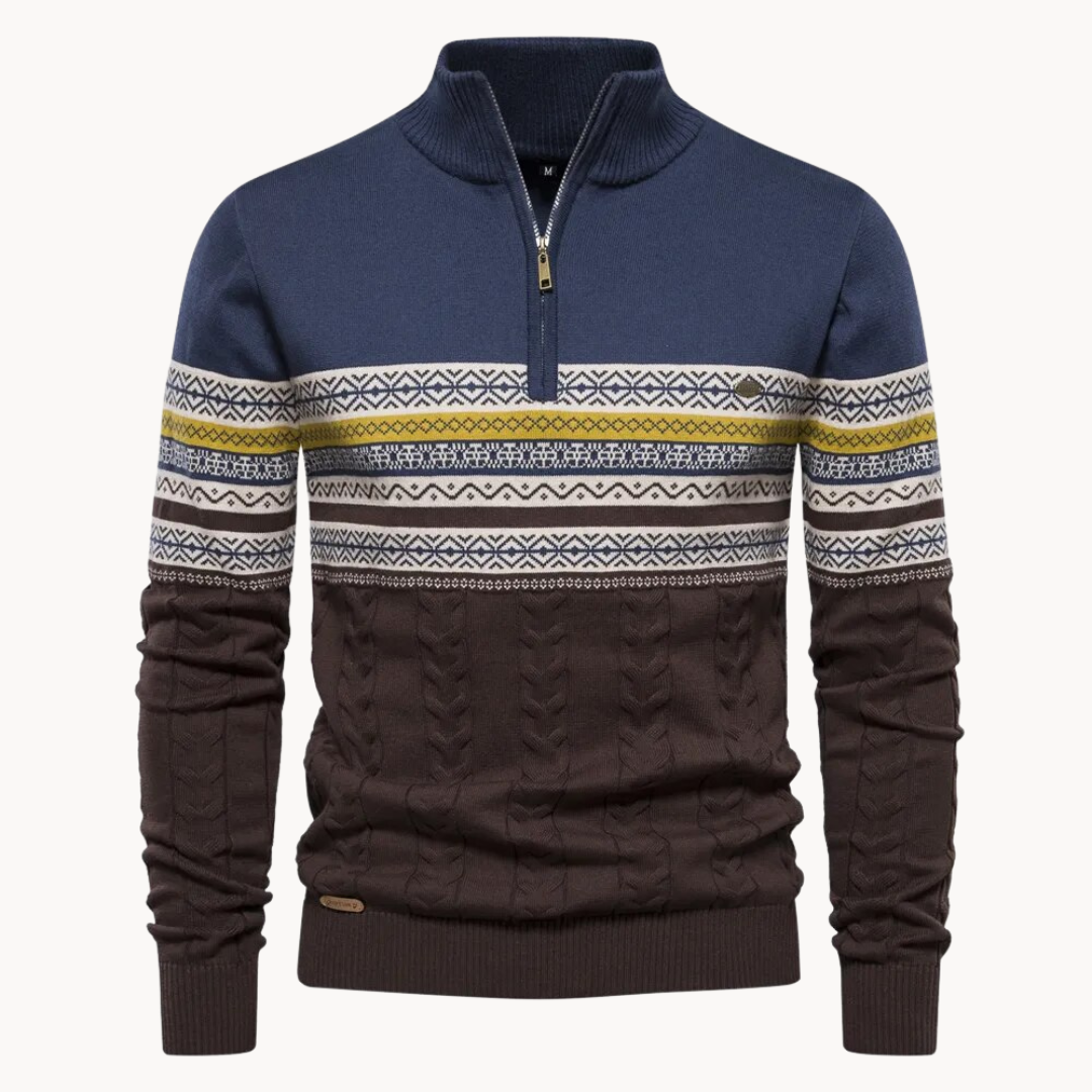Classic zip-up everyday pullover jumper for men | Soho -6