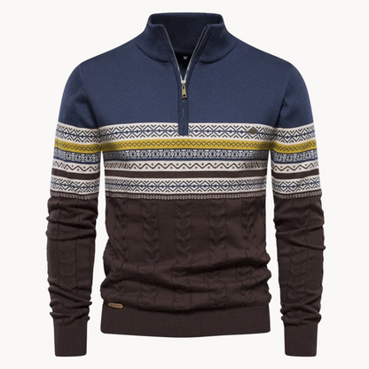 Classic zip-up everyday pullover jumper for men | Soho -6