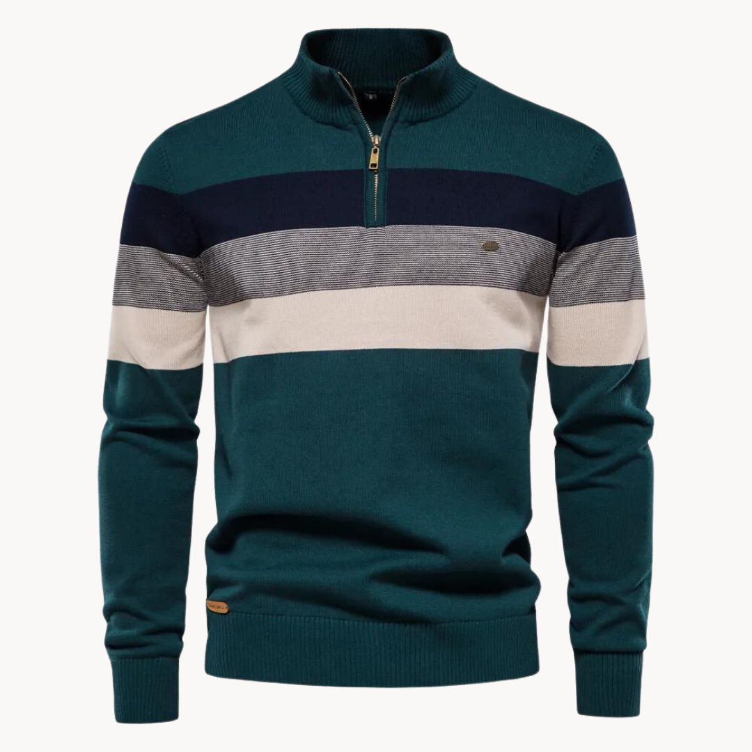 Classic quarter-zip everyday jumper for men | Burk -7
