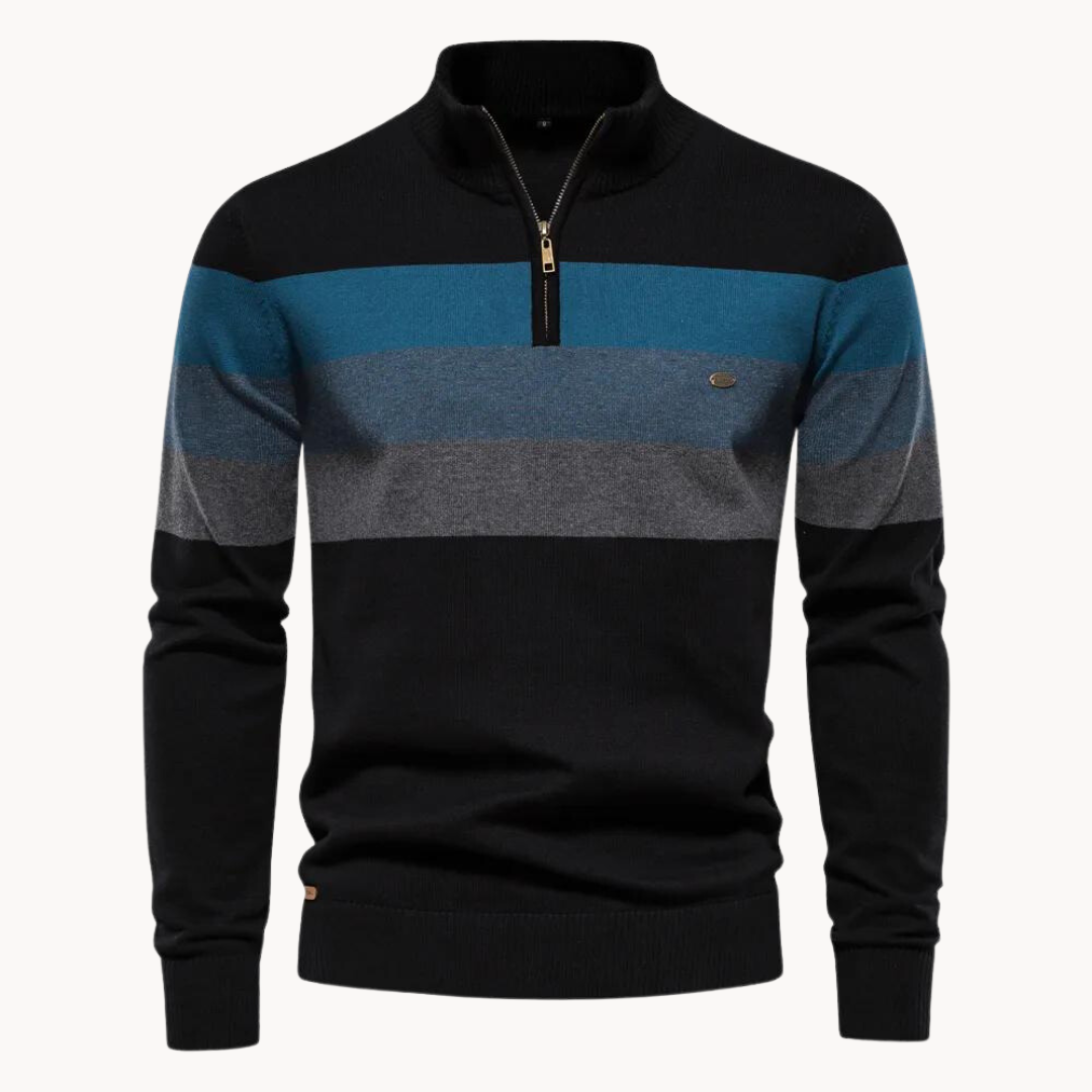 Classic quarter-zip everyday jumper for men | Burk -4