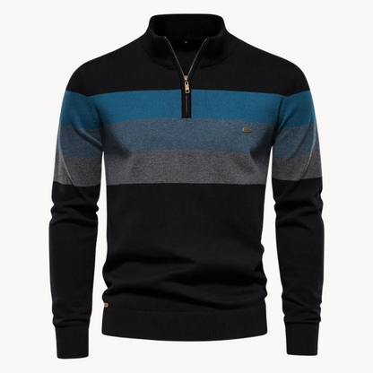 Classic quarter-zip everyday jumper for men | Burk -4