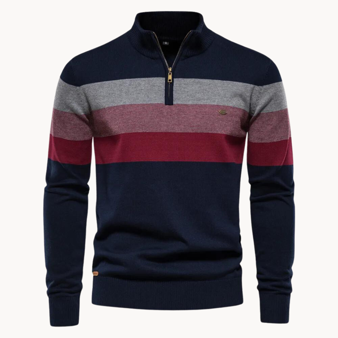Classic quarter-zip everyday jumper for men | Burk -6