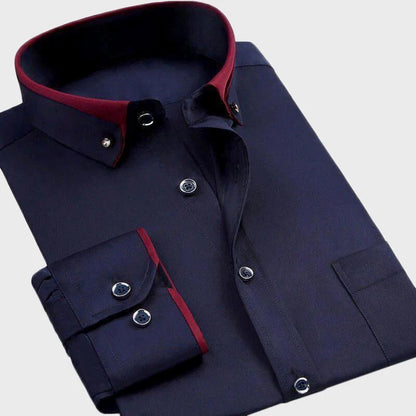 Modern long sleeve tailored shirt for men | Ardent Vale -3