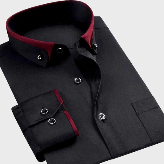 Modern long sleeve tailored shirt for men | Ardent Vale -1