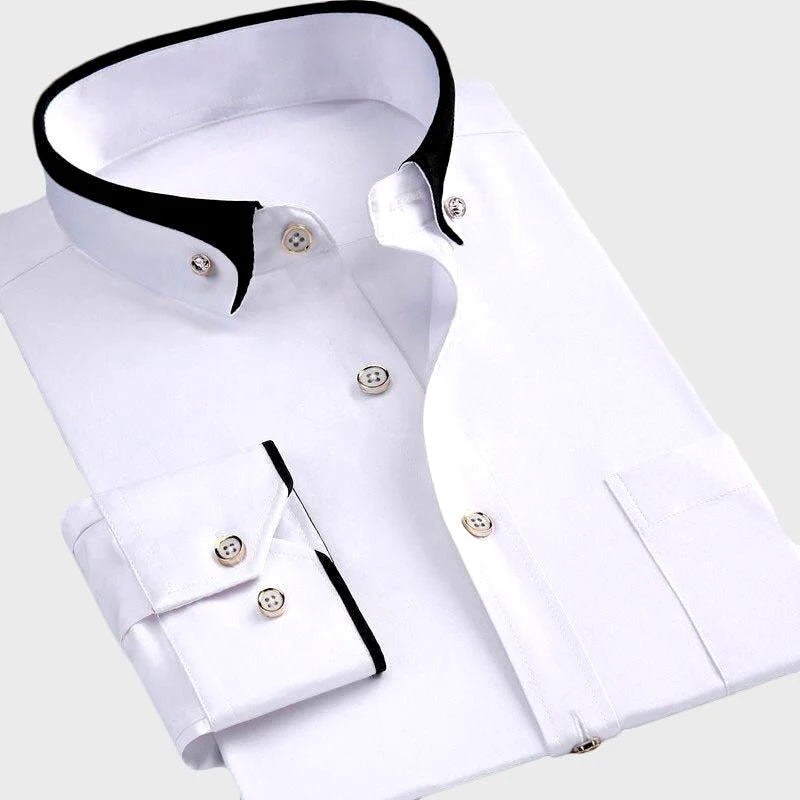 Modern long sleeve tailored shirt for men | Ardent Vale -2