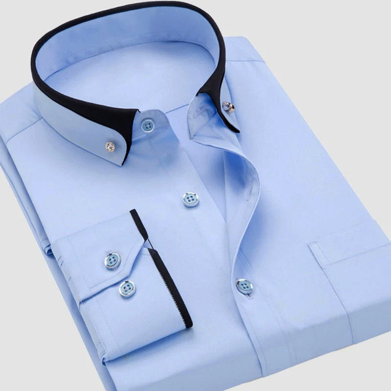 Modern long sleeve tailored shirt for men | Ardent Vale -4