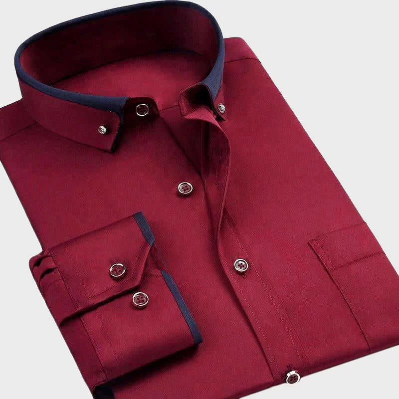 Modern long sleeve tailored shirt for men | Ardent Vale -5
