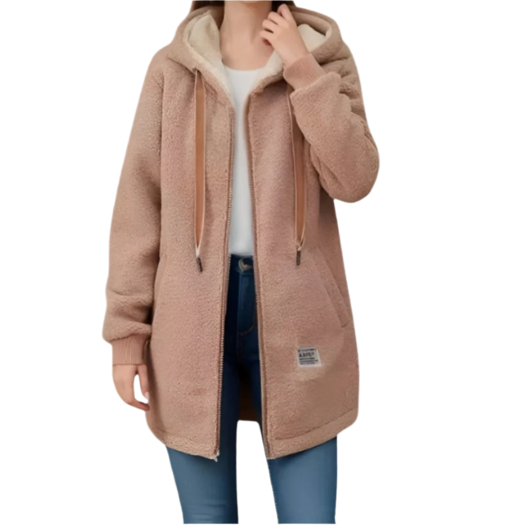 Jacket polaire douce capuche for women | Leila -3