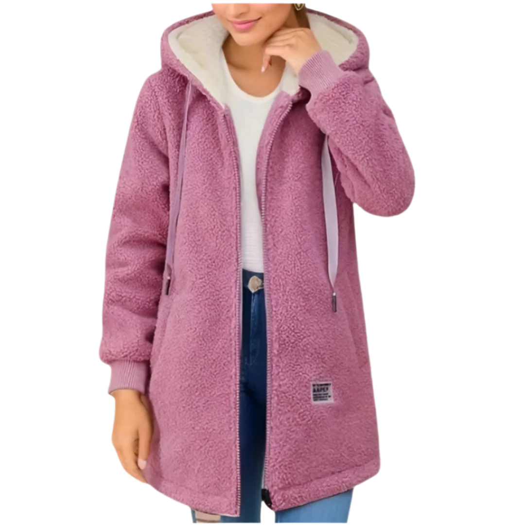 Jacket polaire douce capuche for women | Leila -4