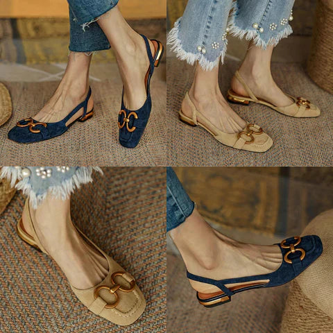 Orthopaedic leather buckle sandals for women | Camila -8