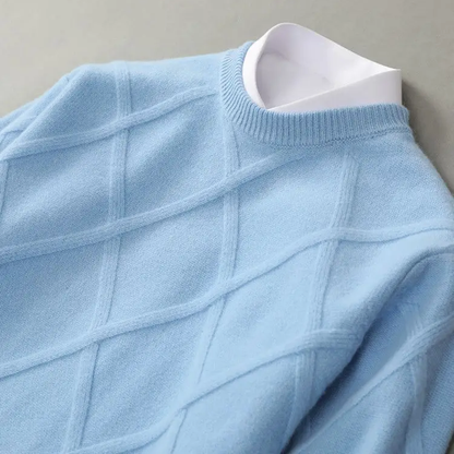 Classic argyle knit jumper for men | Marcel -1