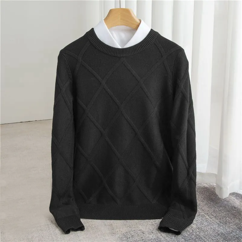 Classic argyle knit jumper for men | Marcel -7