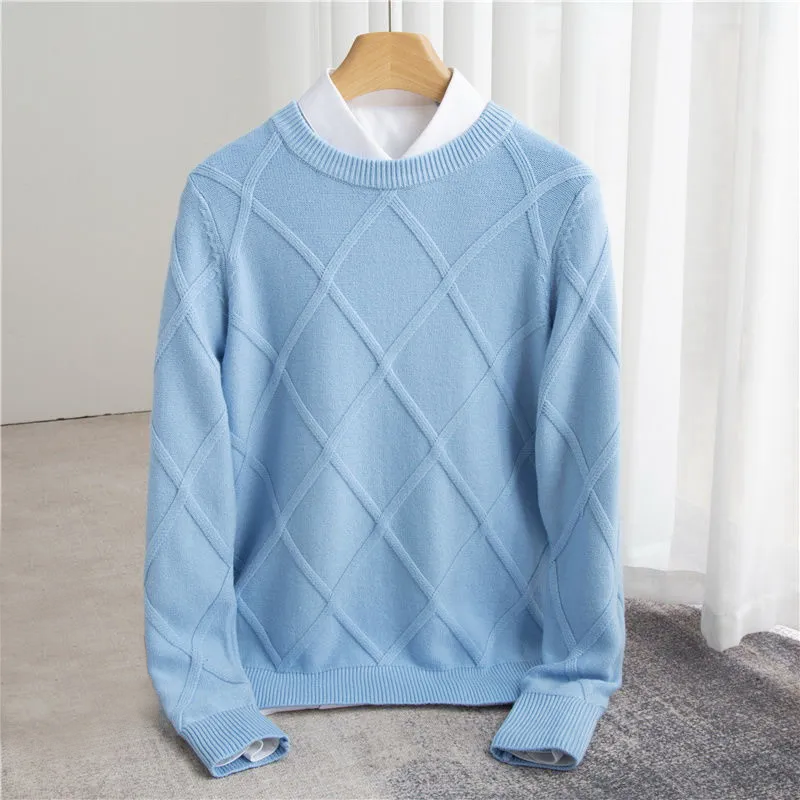 Classic argyle knit jumper for men | Marcel -5
