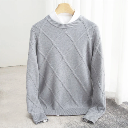 Classic argyle knit jumper for men | Marcel -4