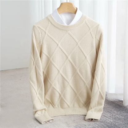 Classic argyle knit jumper for men | Marcel -3