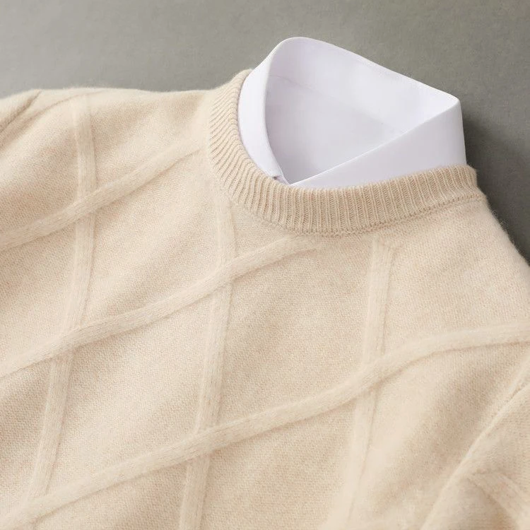 Classic argyle knit jumper for men | Marcel -2