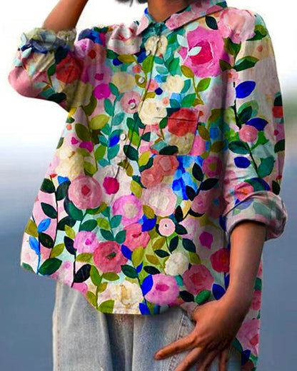 Elegant linen blouse for women | Frances -1