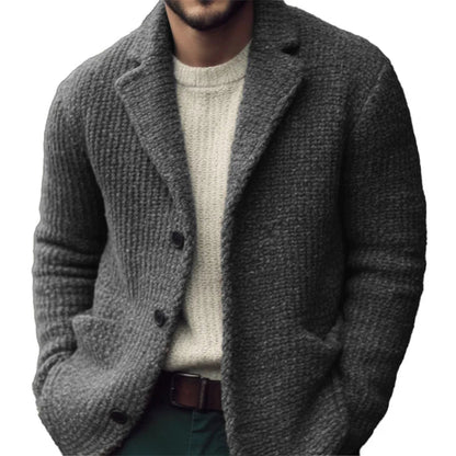 Regular-fit cardigan buttons jacket for men | Derek -1