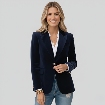 Elegant one-button blazer for women | Valerios