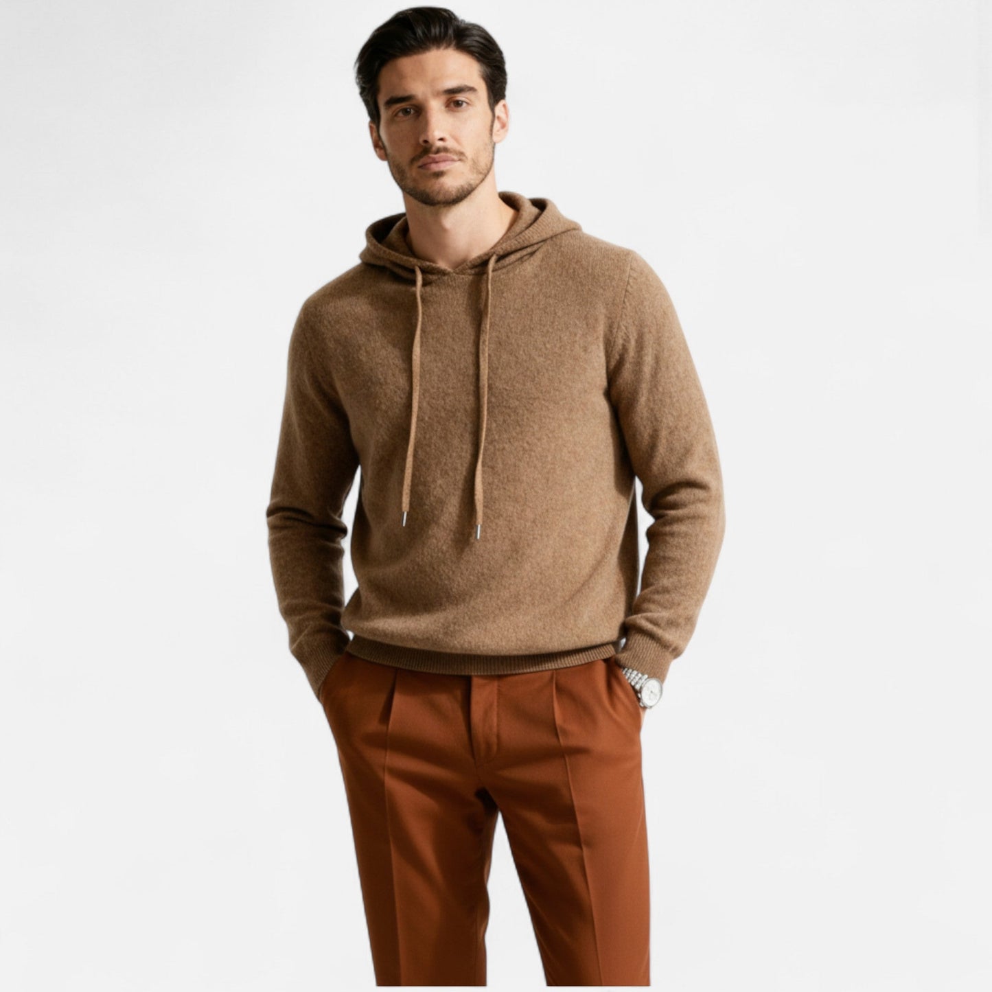 Classic cashmere everyday hoodie for men -8