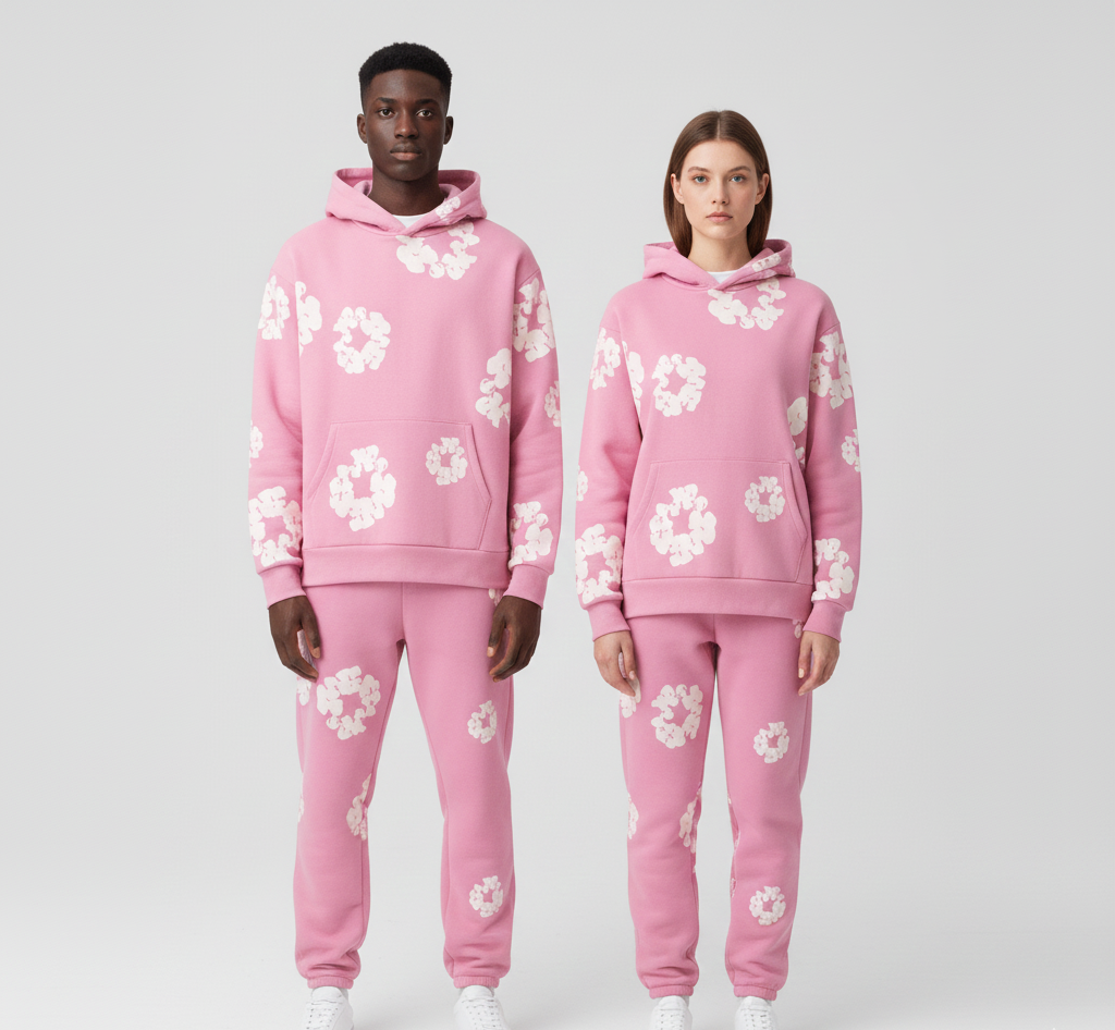 Printed hoodie and jogger set | Valerios