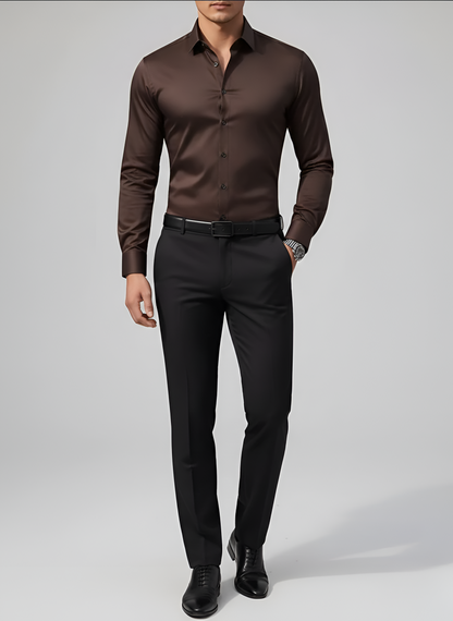 Wrinkle-free slim-fit button-up shirt for men | Adrian