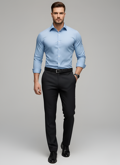 Wrinkle-free slim-fit button-up shirt for men | Adrian