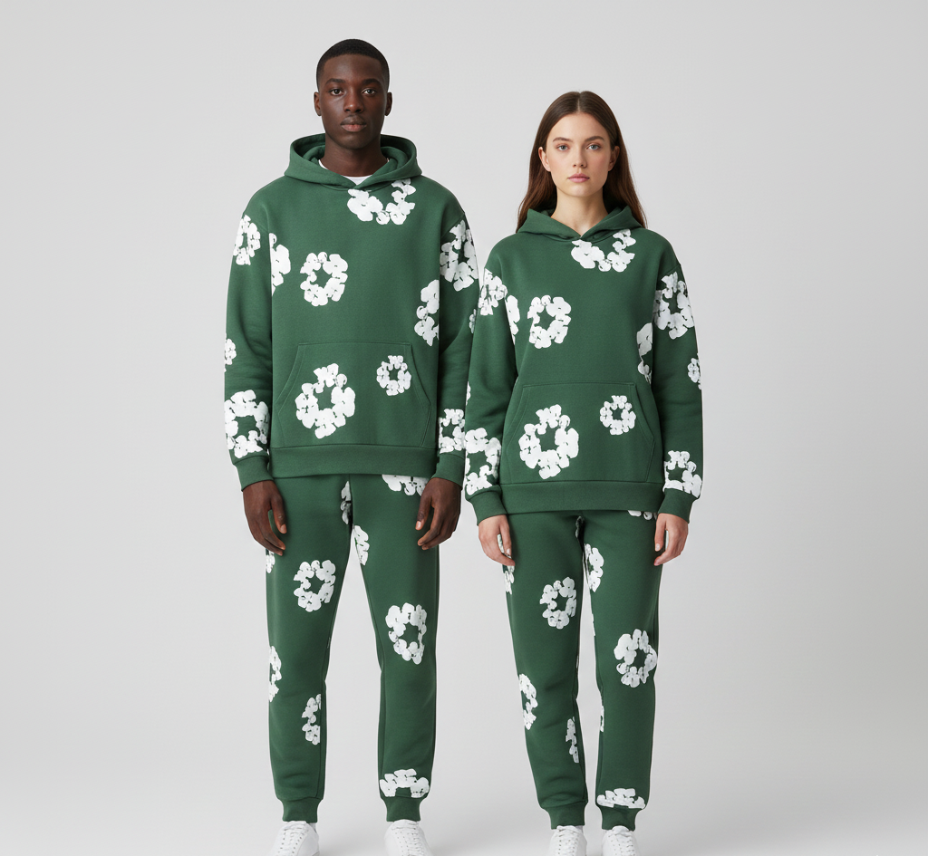 Printed hoodie and jogger set | Valerios