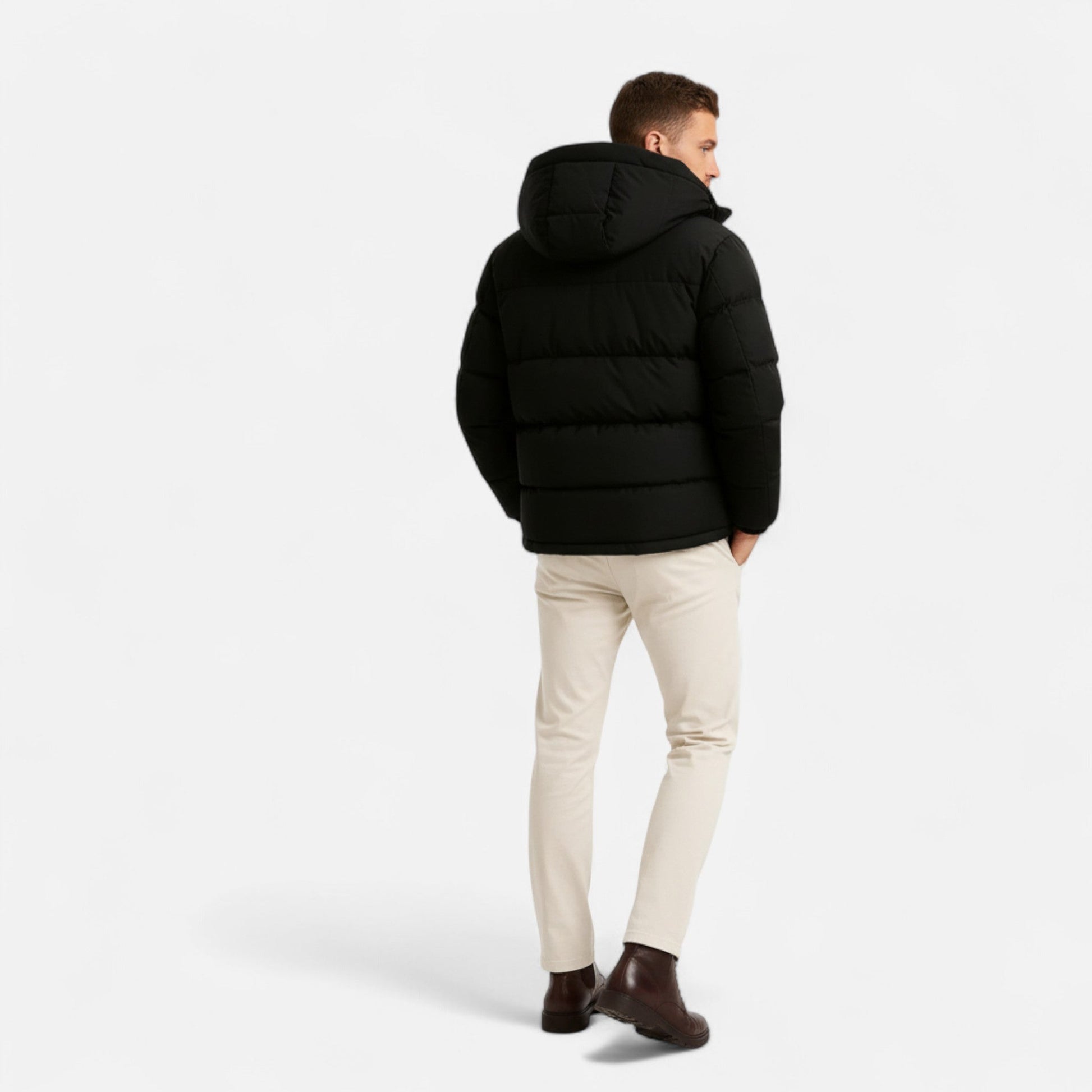 Lightweight hooded insulated puffer jacket for men -7