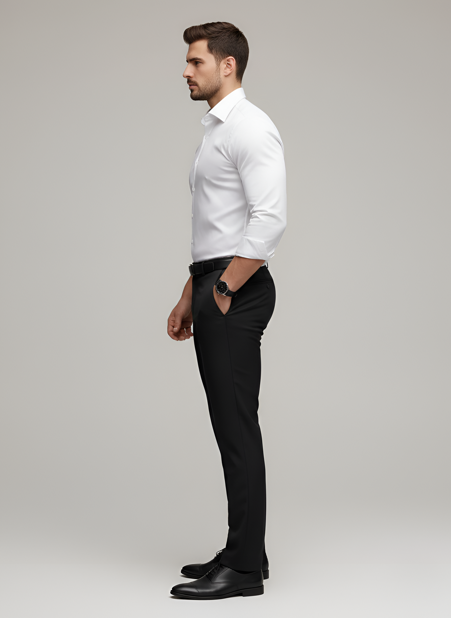 Wrinkle-free slim-fit button-up shirt for men | Adrian -2