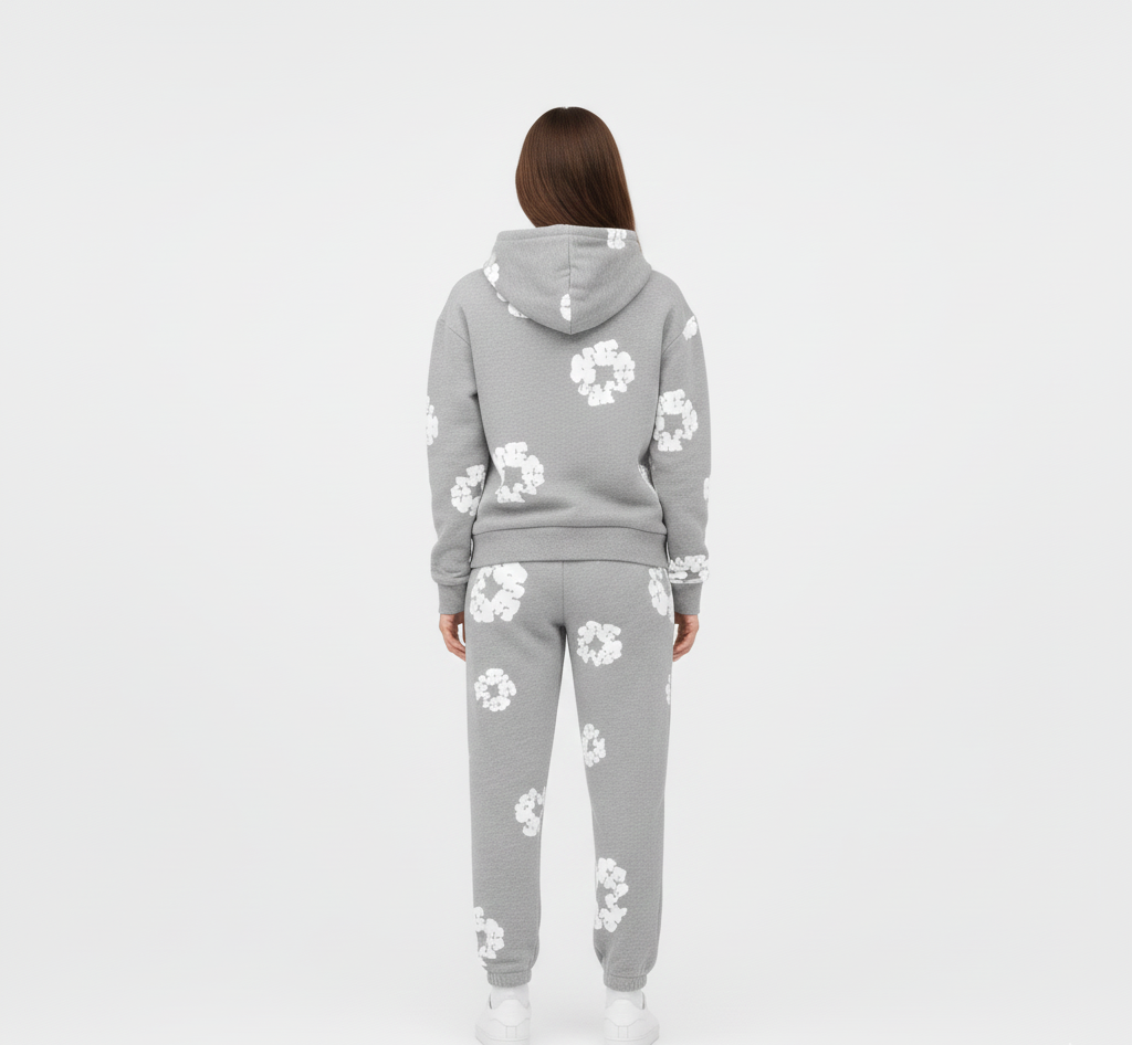 Printed hoodie jogger set for women | Valerios -3