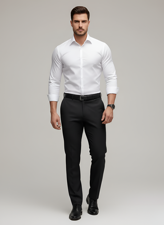 Wrinkle-free slim-fit button-up shirt for men | Adrian