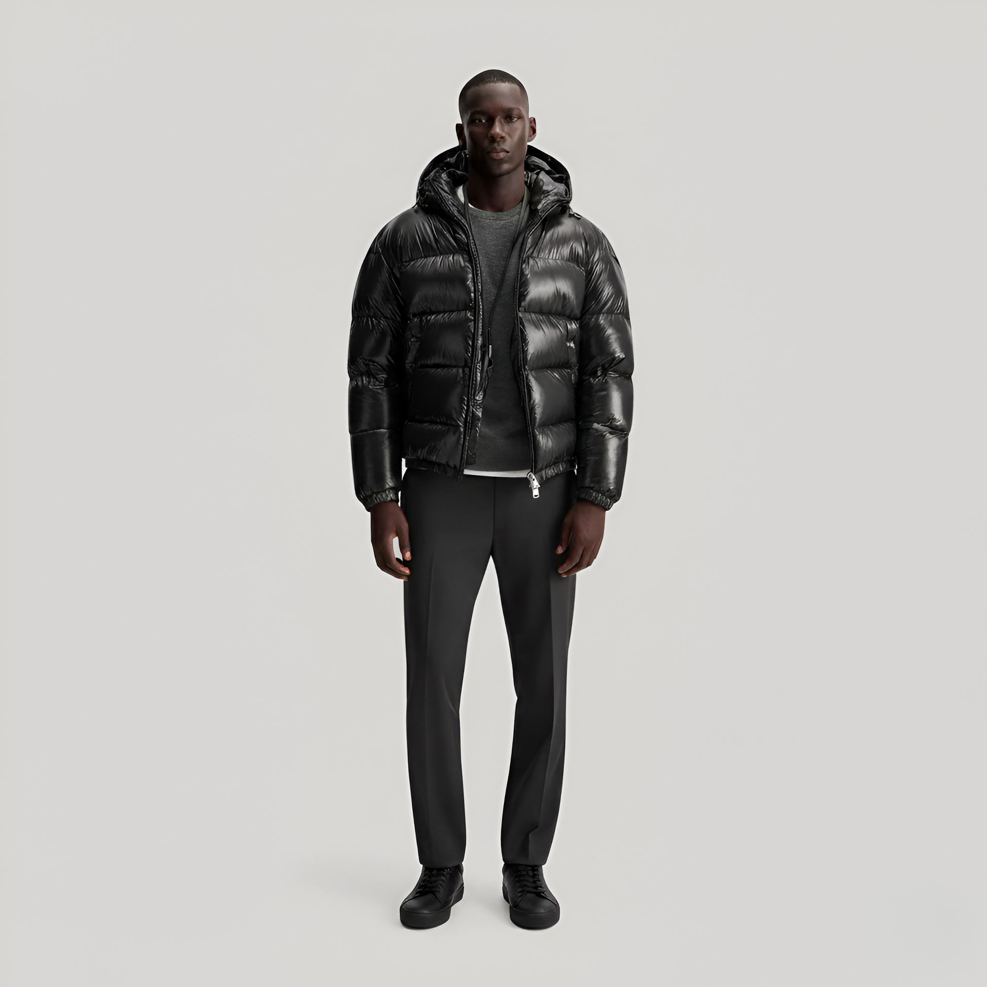 Padded hooded jacket for men | Valerios -1