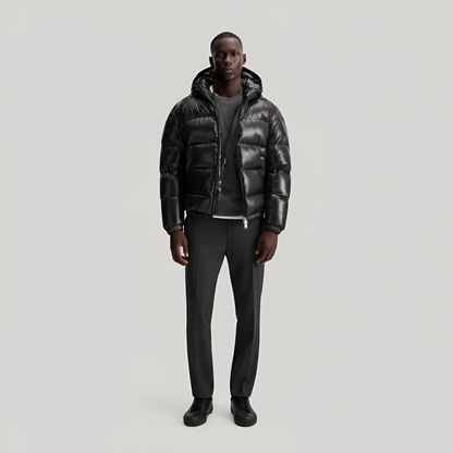 Padded hooded jacket for men | Valerios -1