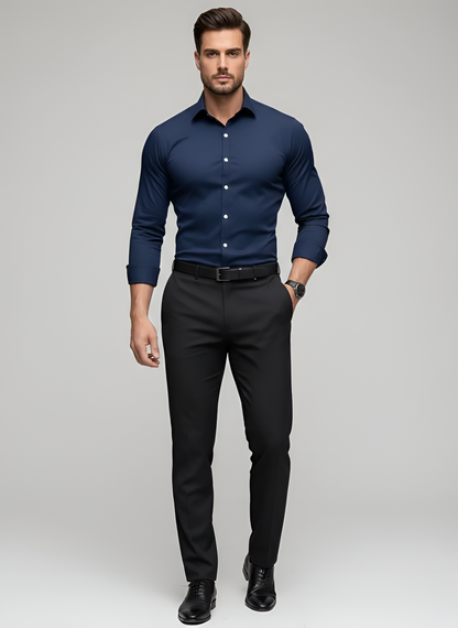 Wrinkle-free slim-fit button-up shirt for men | Adrian
