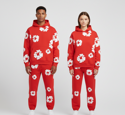Printed hoodie and jogger set | Valerios