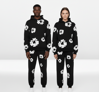Printed hoodie and jogger set | Valerios