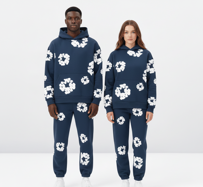Printed hoodie and jogger set | Valerios