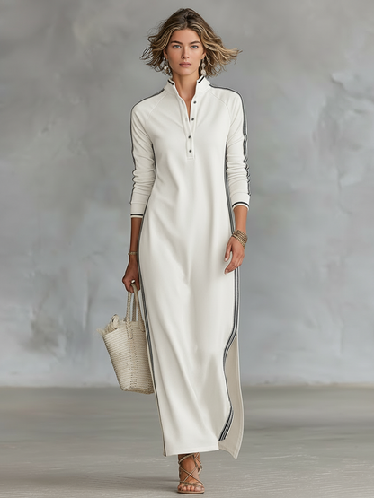 Minimalist button-down sweatshirt for women | Elowen -4
