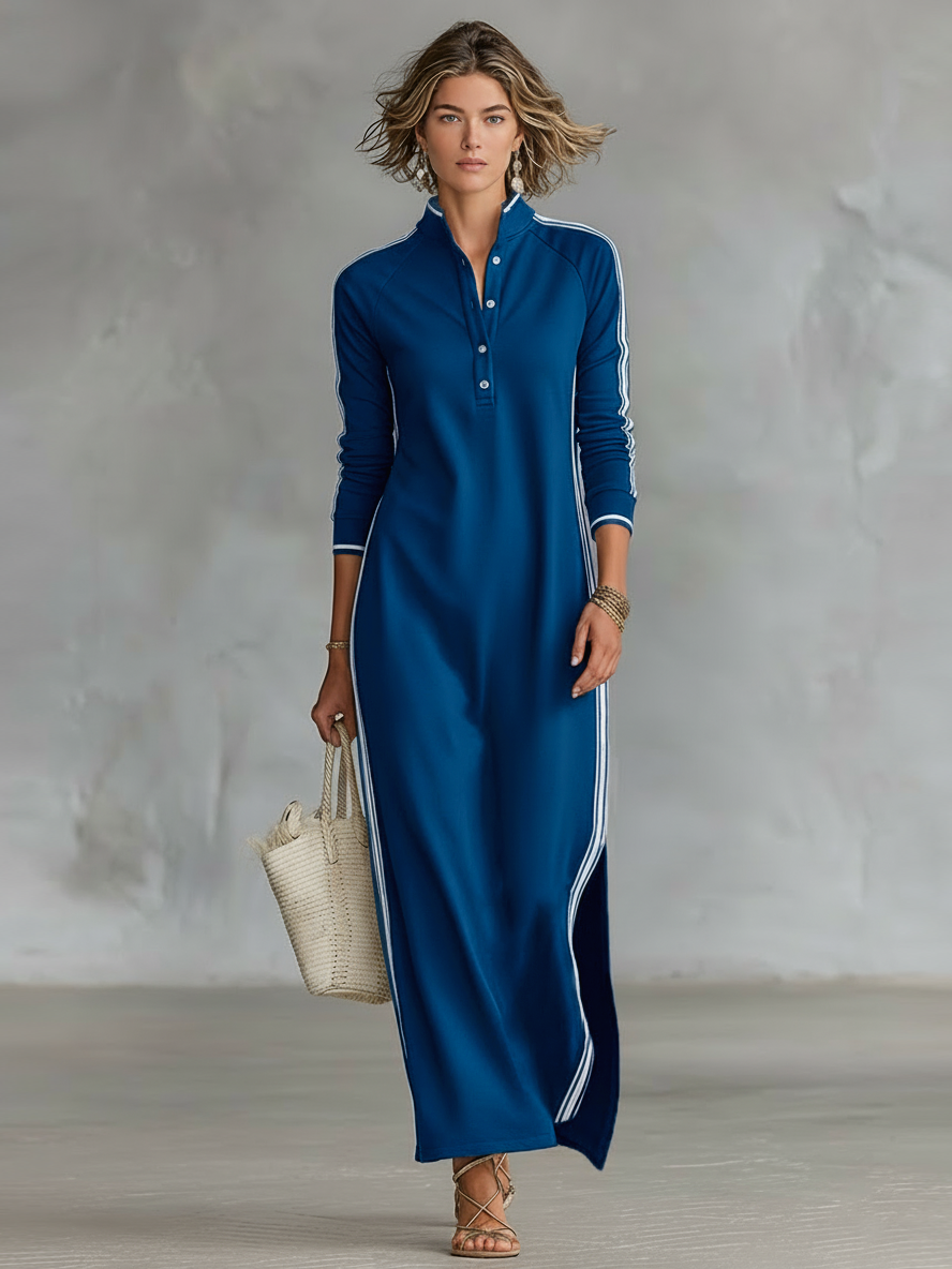 Minimalist button-down sweatshirt for women | Elowen -5